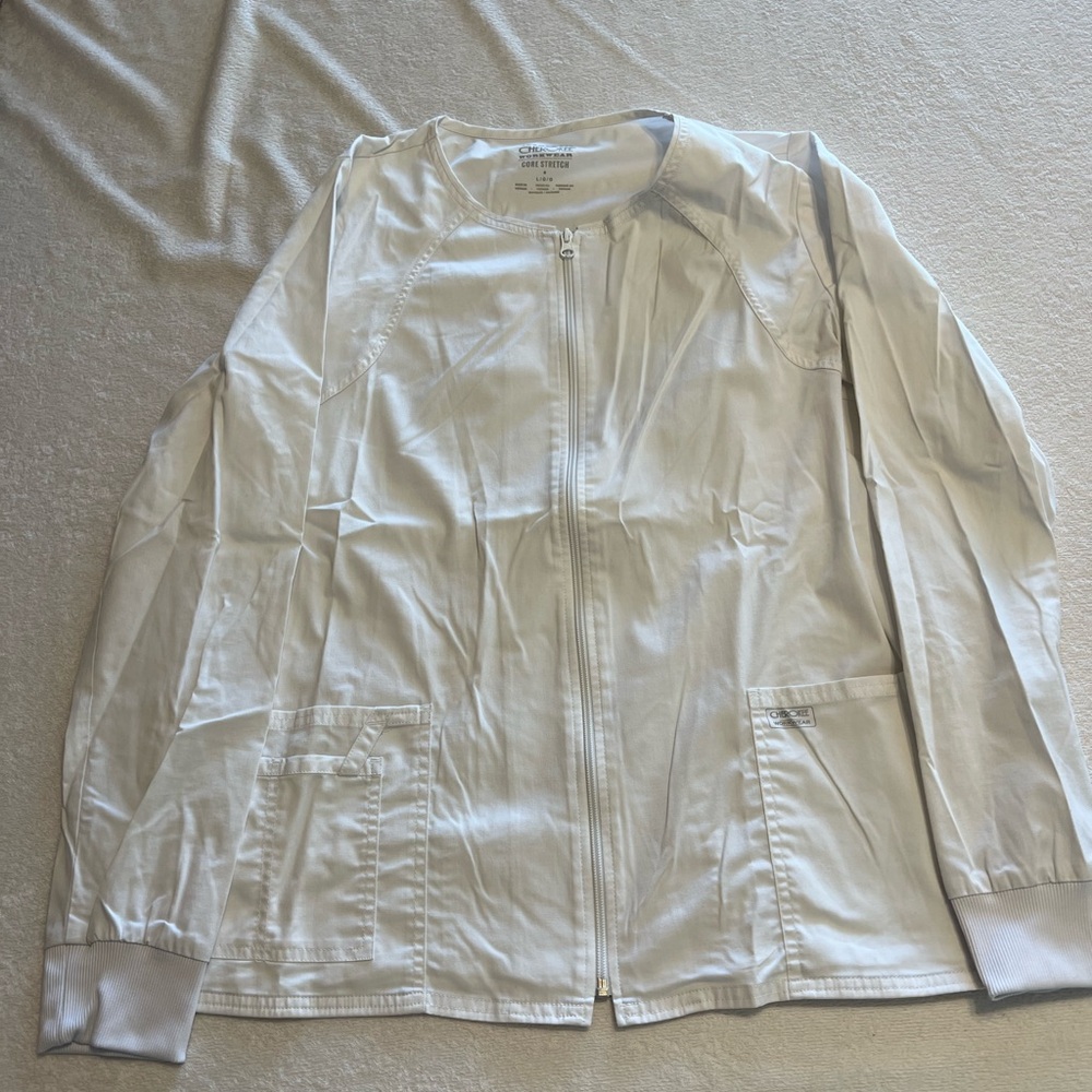 Women’s White Scrub Jacket